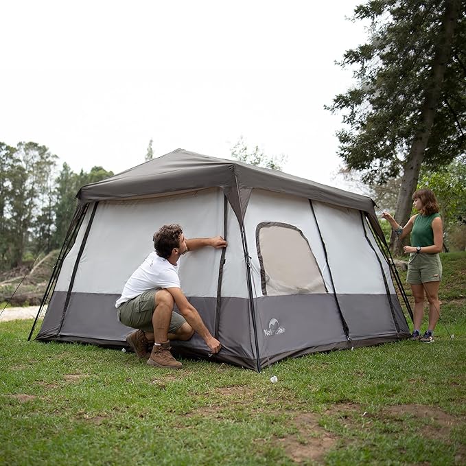 Naturehike Cape 4/6/8 Person Camping Tent, 60S Easy Setup Instant Tent Pop up Tent, Waterproof