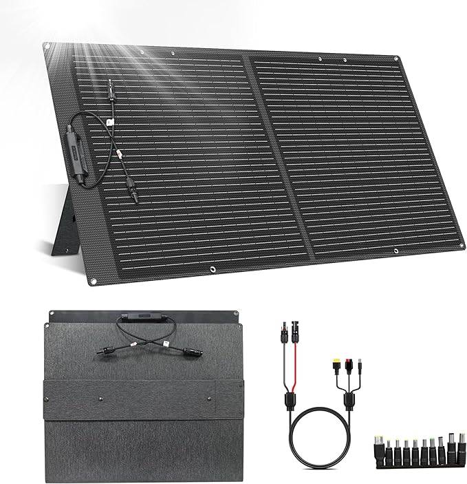 100W Portable Solar Panel for Power Station - 23.7% High Efficiency 20V Foldable Solar Charger