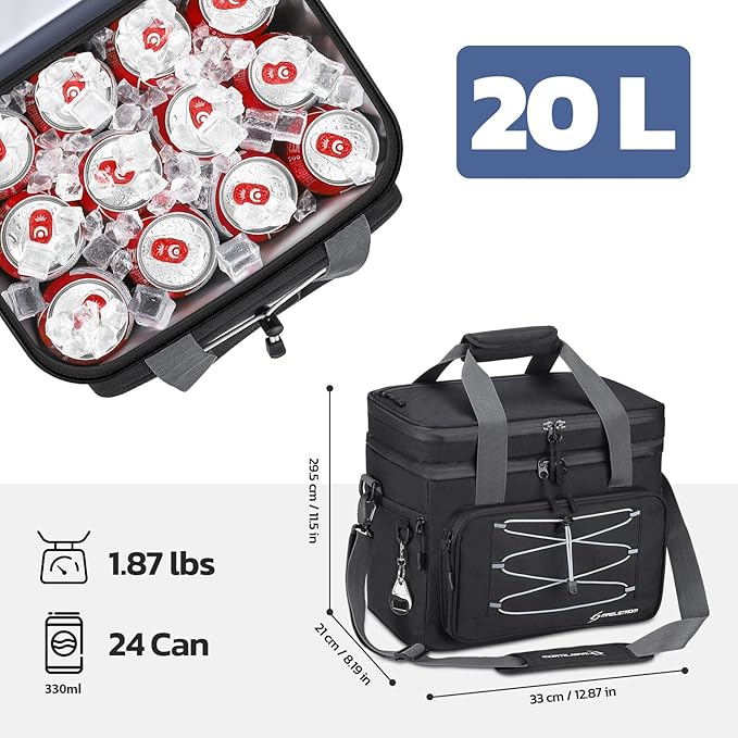 Maelstrom Collapsible Soft Cooler Bag, 24/30/60/75 Cans Beach Cooler, Ice Chest, Leakproof &