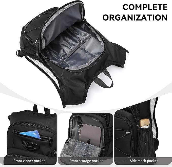 Wotony Lightweight Hydration Backpack with 2LOR 3LWater Bladder for Cycling Hiking Rave - Water