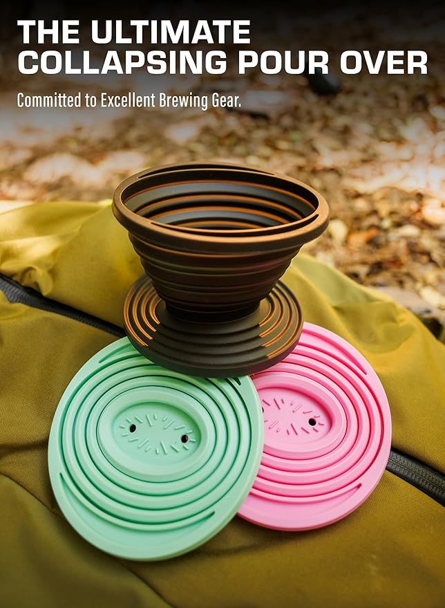 COLETTI Sierra Camping Pour Over Coffee Dripper — Collapsible Pour Over Coffee Dripper — Includes