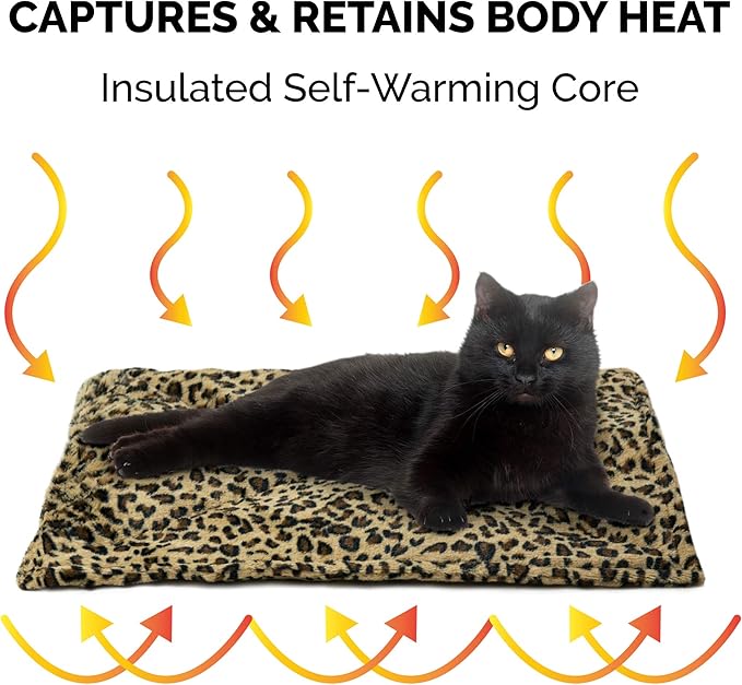 Furhaven ThermaNAP Self-Warming Cat Bed for Indoor Cats & Small Dogs, Washable & Reflects Body Heat