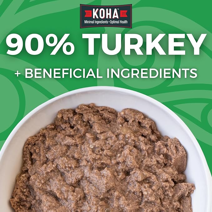 KOHA Limited Ingredient Diet Turkey Entrée for Dogs - Grain Free Wet Dog Food with No Fillers