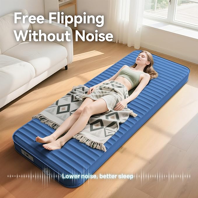 Sleeping Pad for Camping, Self Inflating 4" Ultra-Thick Memory Foam Camping Mat with Built-in