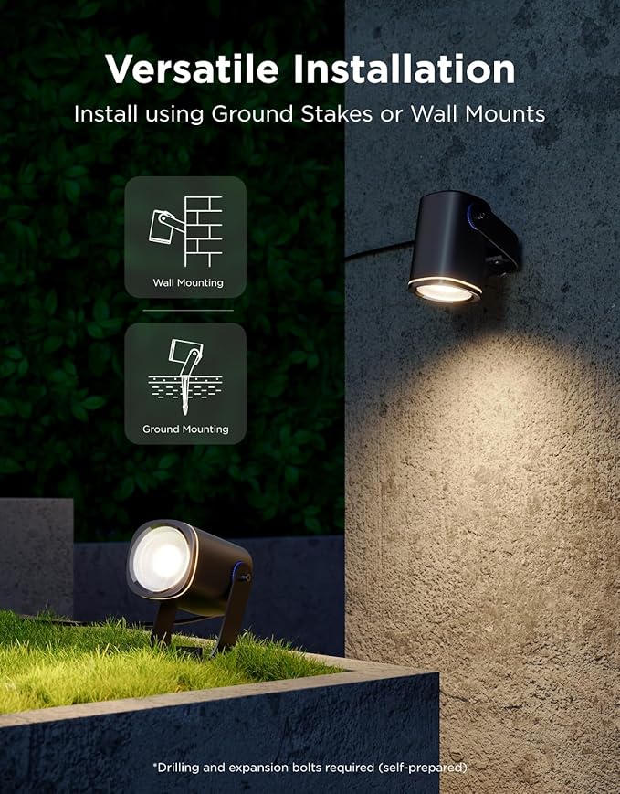 Govee Outdoor Spot Lights 2, IP67 Waterproof Spotlights, Landscape Lights Work with Matter, Alexa