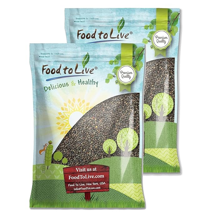 Food to Live French Green Lentils, 20 Pounds ??Whole Dry Beans, Raw, Sproutable, Vegan, Kosher