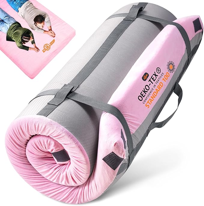 3 Inch GAIALOOP Thick Memory Foam Camping Mattress Sleeping Pad [Car/Tent/Cot] Glamping Portable