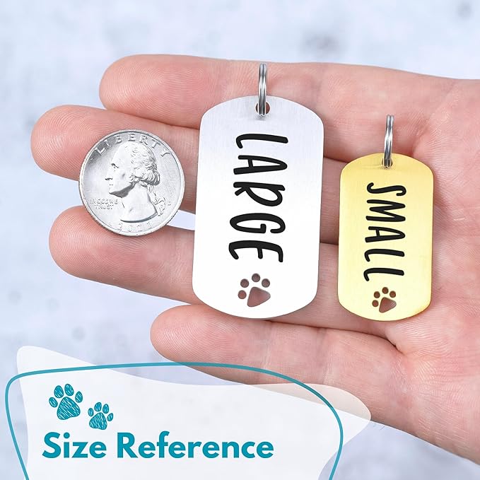 Ultra Joys Dog Tags Personalized for Pets - Hollow Paw Custom Pet ID Tag - Engraved Dog Tag for