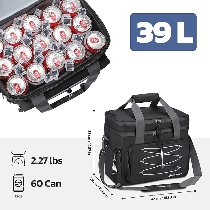 Maelstrom Collapsible Soft Cooler Bag, 24/30/60/75 Cans Beach Cooler, Ice Chest, Leakproof &