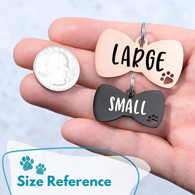 Ultra Joys Dog Tags Personalized for Pets - Hollow Paw Custom Pet ID Tag - Engraved Dog Tag for