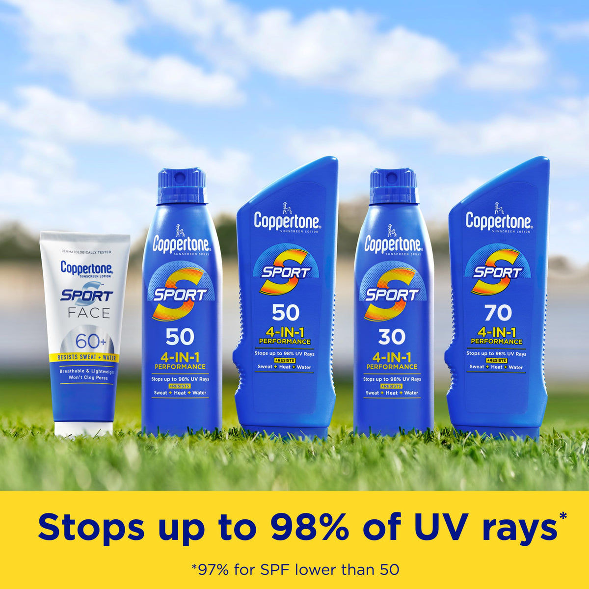 Coppertone SPORT Sunscreen Lotion SPF 70, Value Pack, 2 x 7 FL OZ