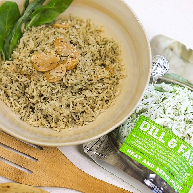 Wild Garden Heat and Serve Pilaf, Dill & Fava, Fully Cooked, Ready to Eat, Microwavable 8.8 oz, 6