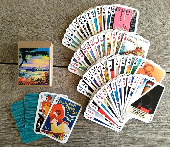Ocean Cruises Playing Cards (Poker Deck 54 Cards All Different) Vintage Ocean Cruise Line Ship