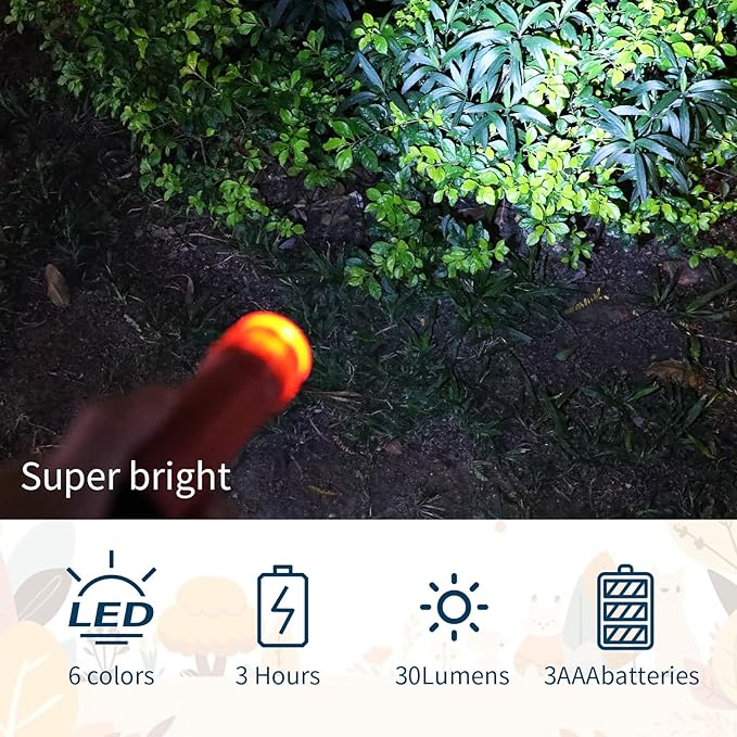 30 Pack 9 LED Small Mini Flashlight Set Plastic Handheld Flashlights with Lanyard, 3 AAA Batteries