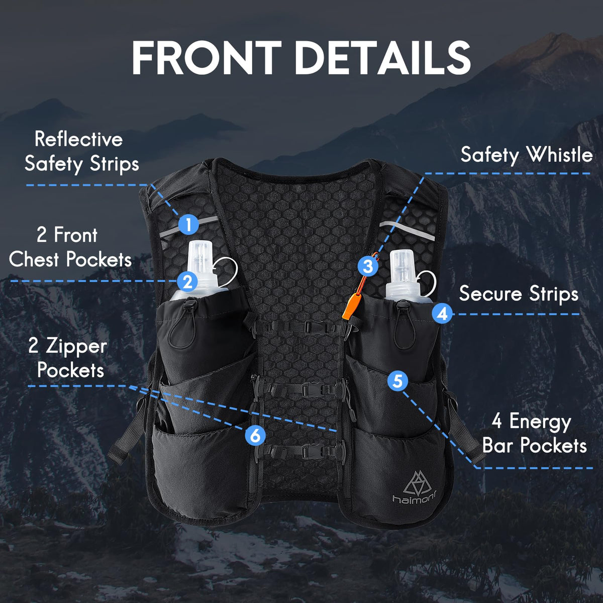 Haimont Hydration Vest - 5L, Black - product view 5