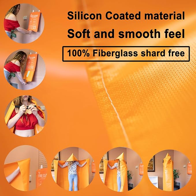Supa Ant Silicone Fire Cloak for Fireproof Suit Emergency Blanket for Home and Kitchen - Emergency