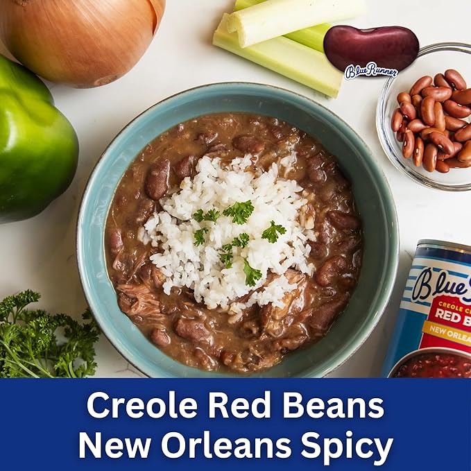 Blue Runner New Orleans Spicy Creole Cream Style Red Beans 27oz Can (Pack of 6)