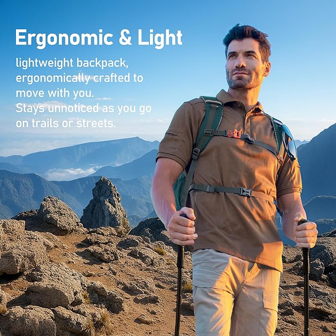N NEVO RHINO Hiking Backpack 20L Water Resistant Outdoor Day Pack,Lightweight Travel Small Backpack