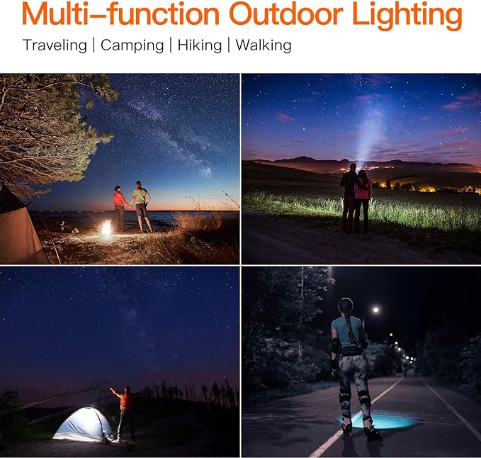 BUYSIGHT Rechargeable Spotlight, 1000,000 -Lumen Spot Lights Hand held Large Flashlight Handheld
