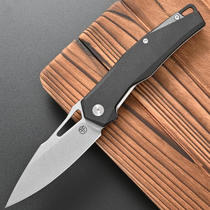FF21 Folding Pocket Knife,VG10 Steel Blade G10 Handle Full Tang Knife for Outdoor Activities