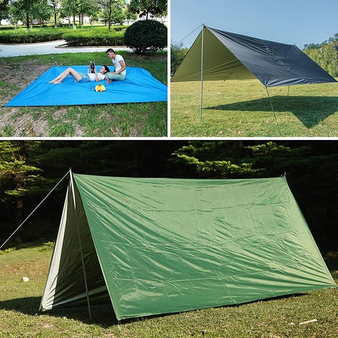 TRIWONDER Hammock Rain Fly Waterproof Tarp Camping Tent Footprint Ground Cloth Backpacking Tarp