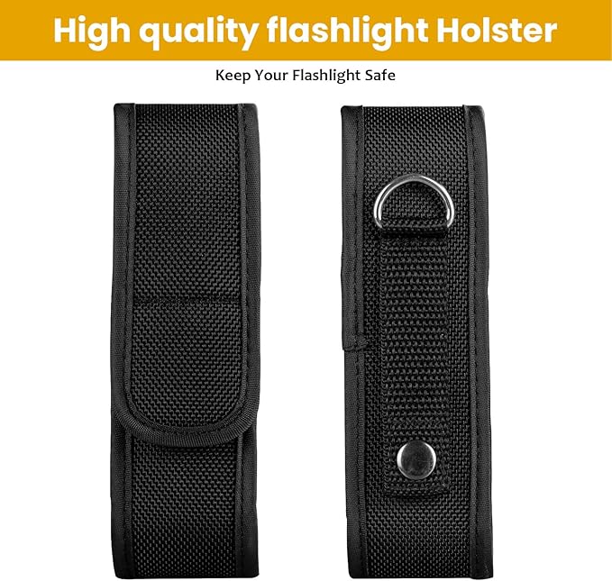 Wurkkos Flashlight Holster, LED Tactical Flashlight with Elastic Nylon, Flashlight Pouch, Nylon