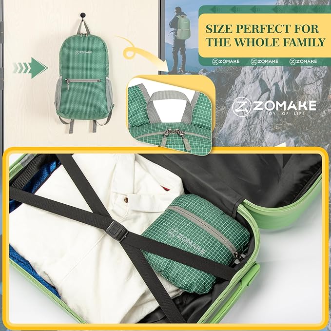 ZOMAKE Ultra Lightweight Hiking Backpack 20L - Packable Small Backpacks Water Resistant Daypack for