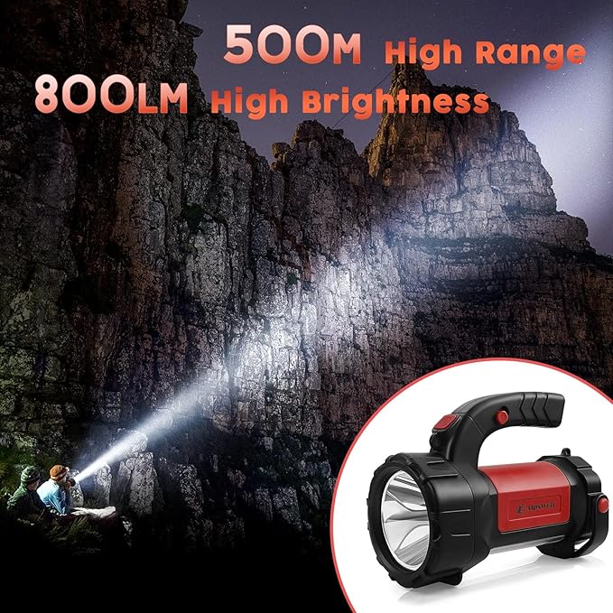 AlpsWolf Camping Lantern Rechargeable, 2 Pack Same LED Flashlight Spotlight Lantern with 800LM