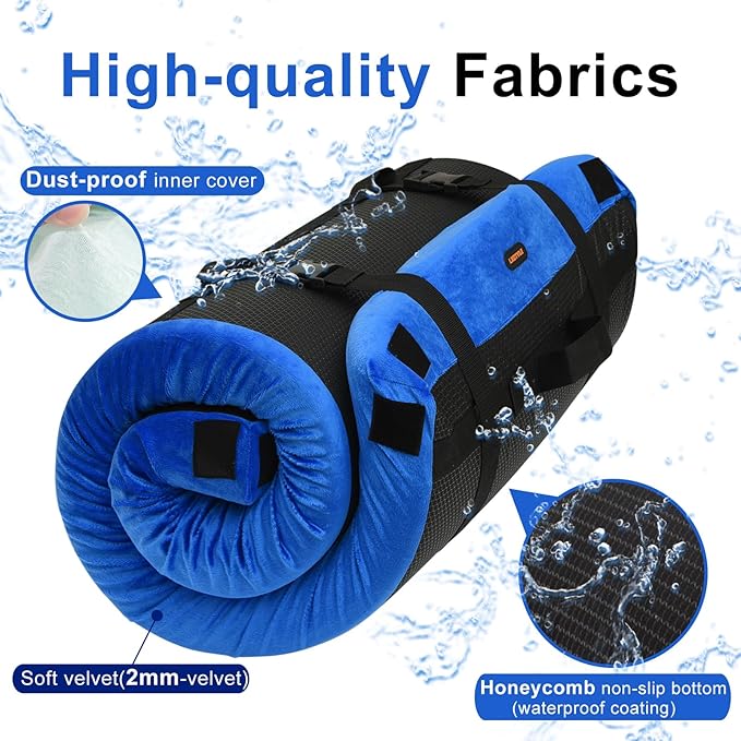 Memory Foam Camping Mattress pad, Comfortable Thick Floor Sleeping Mat for Adults with Waterproof