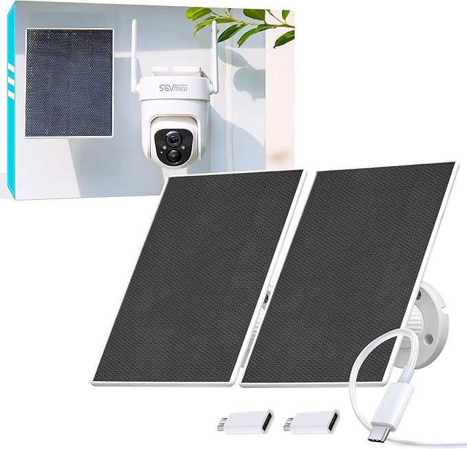 Vicohome 5V Solar Panels for Security Cameras for Bird Feeder 23% Energy Conversion Rate,9.8Ft