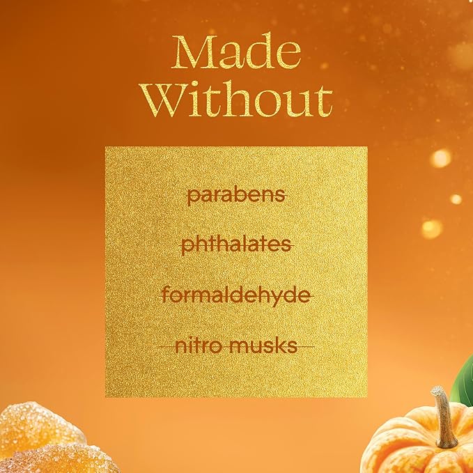 Glade 3-Wick Scented Candle Jar, Pumpkin & Ginger, Air Freshener Infused with Essential Oils, 6.8