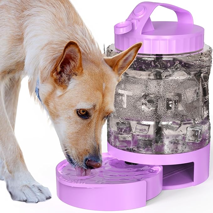 Dog Water Bottle Portable Travel - 77oz Large Travel Water Bowl for Dogs Camping Hiking Beach