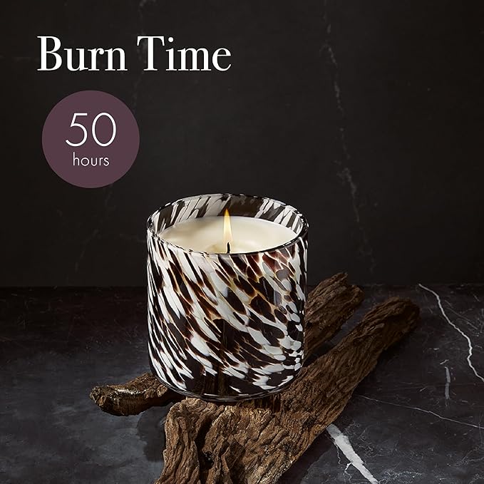 LAFCO New York Classic Fall Candle, Saffron Sandalwood - 6.5 oz - 50-Hour Burn Time - Reusable