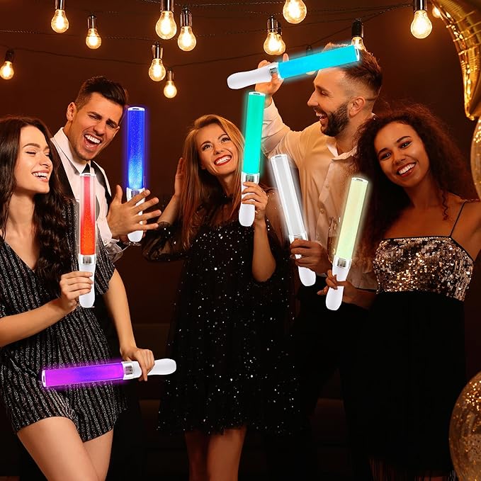 5 Pack LED Light Sticks 15 Colors Change Glow in the Dark Wands Multicolor Light Up Sticks Flashing