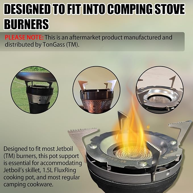 TonGass Camping Stoves Pot Support Compatible with Jetboil Stove Pots Support Stainless Steel