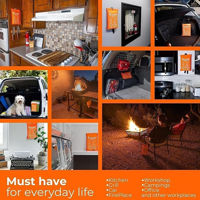 Supa Ant Silicone Fire Cloak for Fireproof Suit Emergency Blanket for Home and Kitchen - Emergency