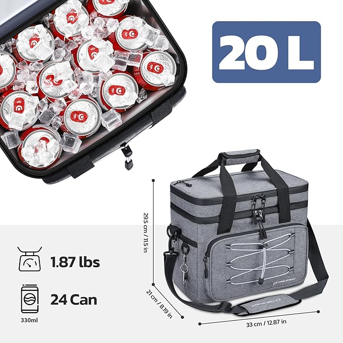 Maelstrom Collapsible Soft Cooler Bag, 24/30/60/75 Cans Beach Cooler, Ice Chest, Leakproof &