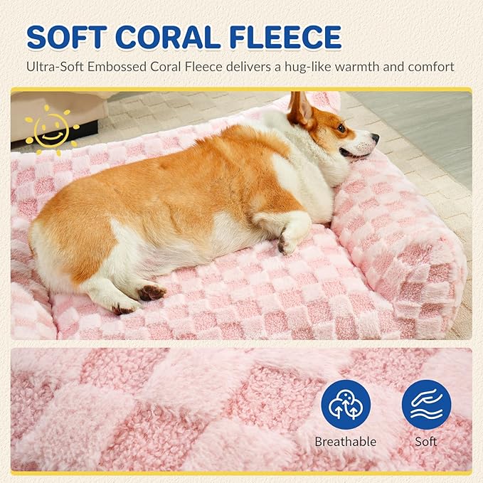 Cat Bed Cat Couch for Puppy and Kitten, Fluffy Dog Bed Medium Dogs Couch, Supportive Cats Sofa for