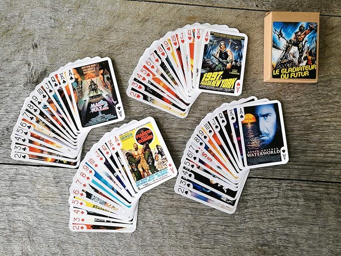 POSTAPOCALYPTIC Playing Cards (Poker Deck 54 Cards All Different) Vintage Trash Action Horror Movie
