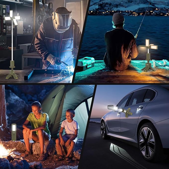 Telescopic Camping Lights Rechargeable 14000 mAh Led Multifunction Magnetic Lanterns Job Site