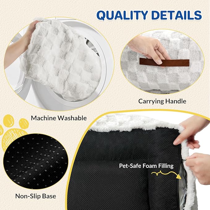 Cat Bed Cats Couch for Puppy and Kitten, Fluffy Pet Couch Small Dog Sofa Bed, Supportive Cat Sofa