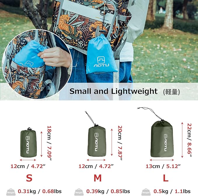 Azarxis Waterproof Camping Tent Tarp Hammock Rain Fly Footprint Ground Cloth Shelter Sunshade Beach