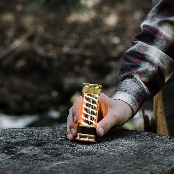 Barebones Edison Light Stick ??Brass, USB Rechargeable LED Lantern and Flashlight with 7 Modes, 40+