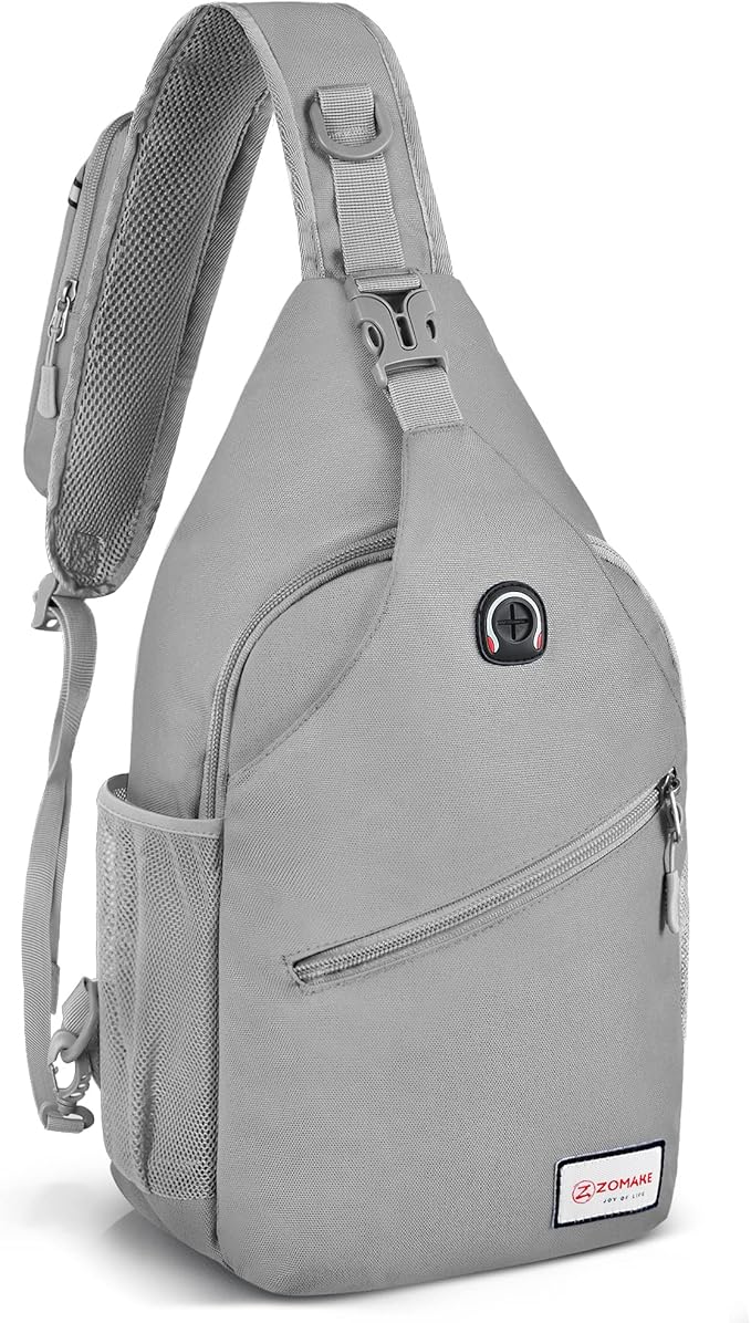 ZOMAKE Sling Bag,Small Crossbody Sling Backpack,Water Resistant Shoulder Daypack for Travel,Anti