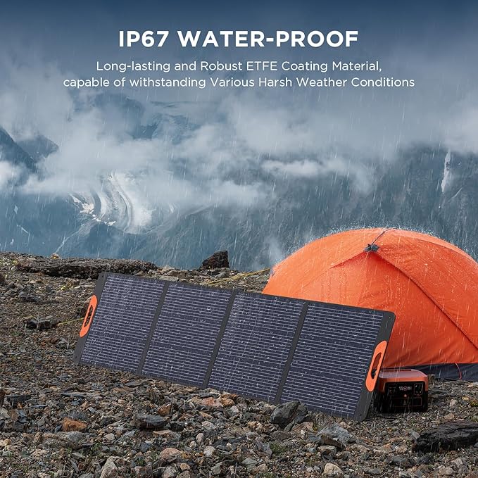 220 Watt Portable Solar Panel for Power Station,Hurricane Preparedness Items,18.6V Foldable Solar