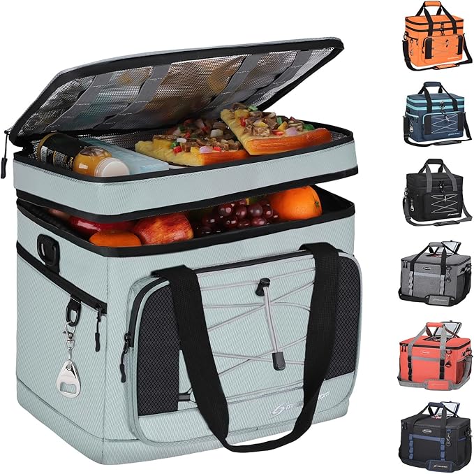 Maelstrom Collapsible Soft Cooler Bag, 24/30/60/75 Cans Beach Cooler, Ice Chest, Leakproof &