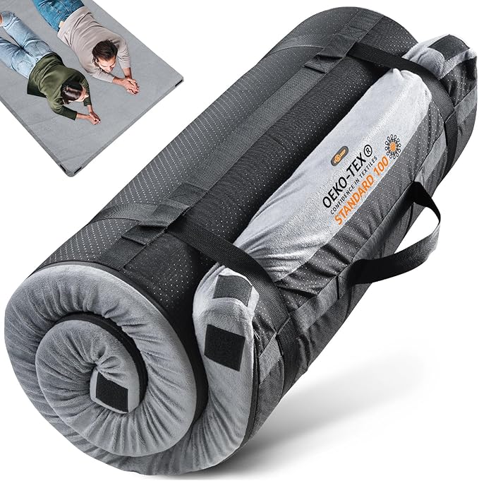 3 Inch GAIALOOP Thick Memory Foam Camping Mattress Sleeping Pad [Car/Tent/Cot] Glamping Portable