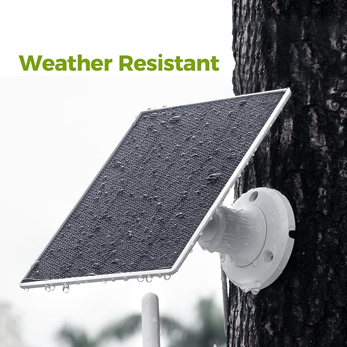 Vicohome 5V Solar Panels for Security Cameras for Bird Feeder 23% Energy Conversion Rate,9.8Ft