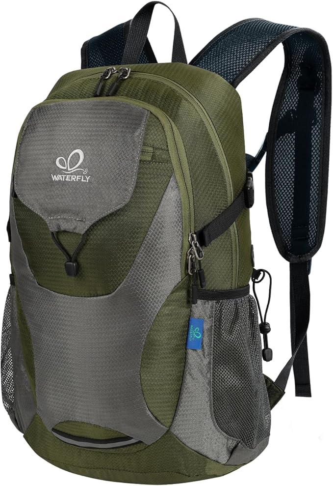 WATERFLY Lightweight Packable Hiking Backpack: 30L Foldable Travel Daypack Ultralight Camping Day