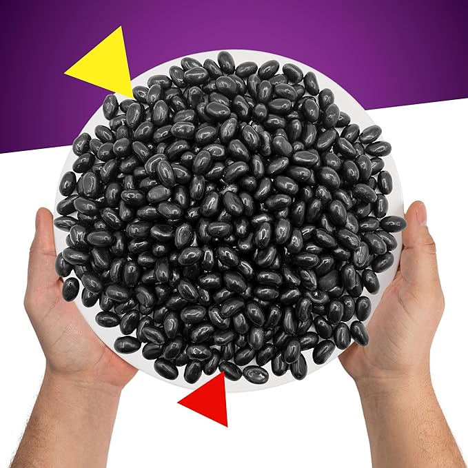 Black Licorice Jelly Beans Candy | 2 Pound Bag | Black Jelly Beans Bulk | Old Fashioned Candy for